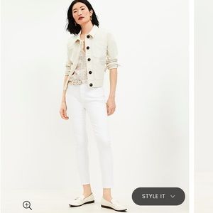 NWT Loft White Skinny Jeans size 30/10